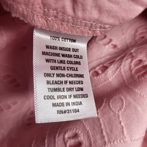 𝅺CROWN & Ivy Pink Cotton Shorts. Size 18. - Picture 6 of 7